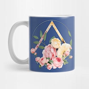 Circular Flower Frame - Yellow/Pink Mug